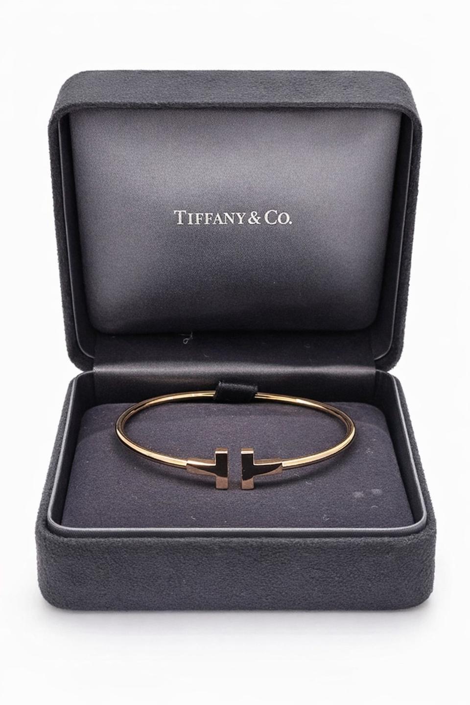 (새상품급) 티파니앤코 팔찌 T 와이어 브레이슬릿 M