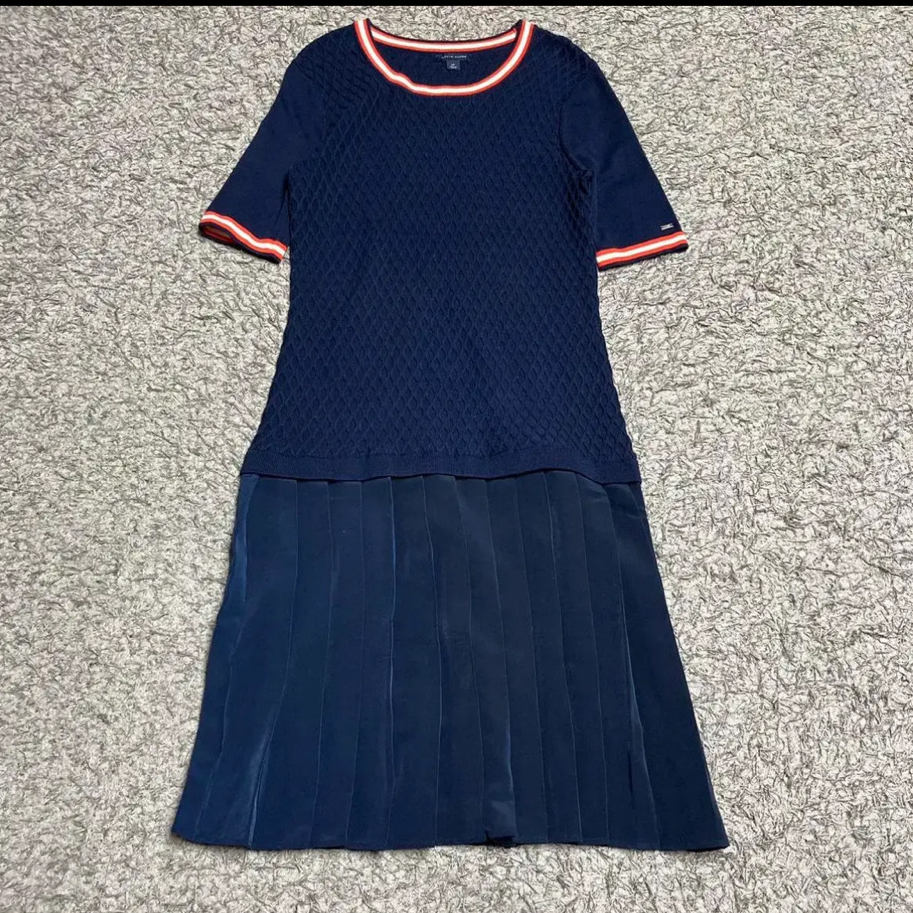 타미힐피거 니트 플리츠 원피스