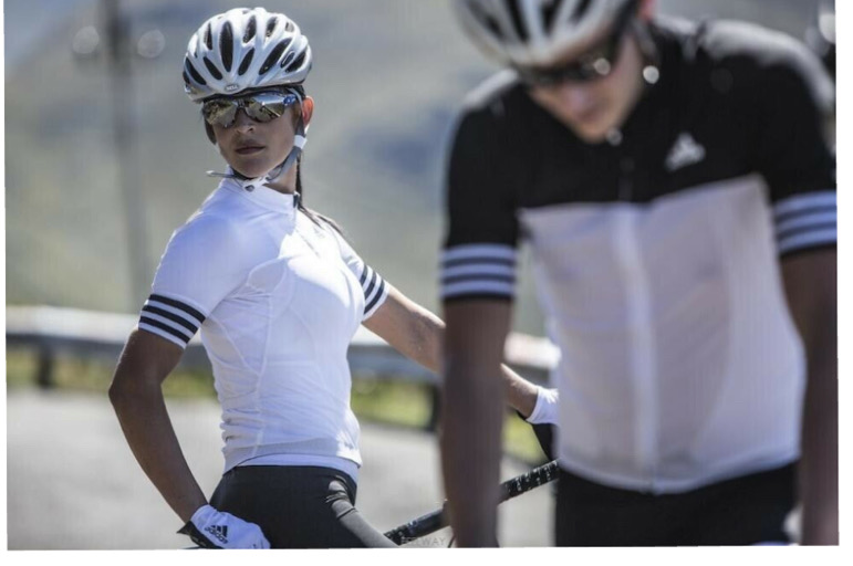 아디다스 여성 사이클 자전거 져지 빕 상하의 세트