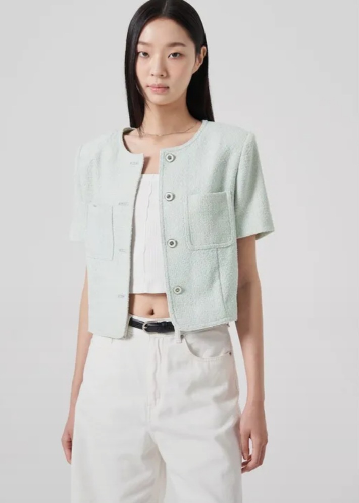 에잇세컨즈 반팔 트위드 쟈켓 S