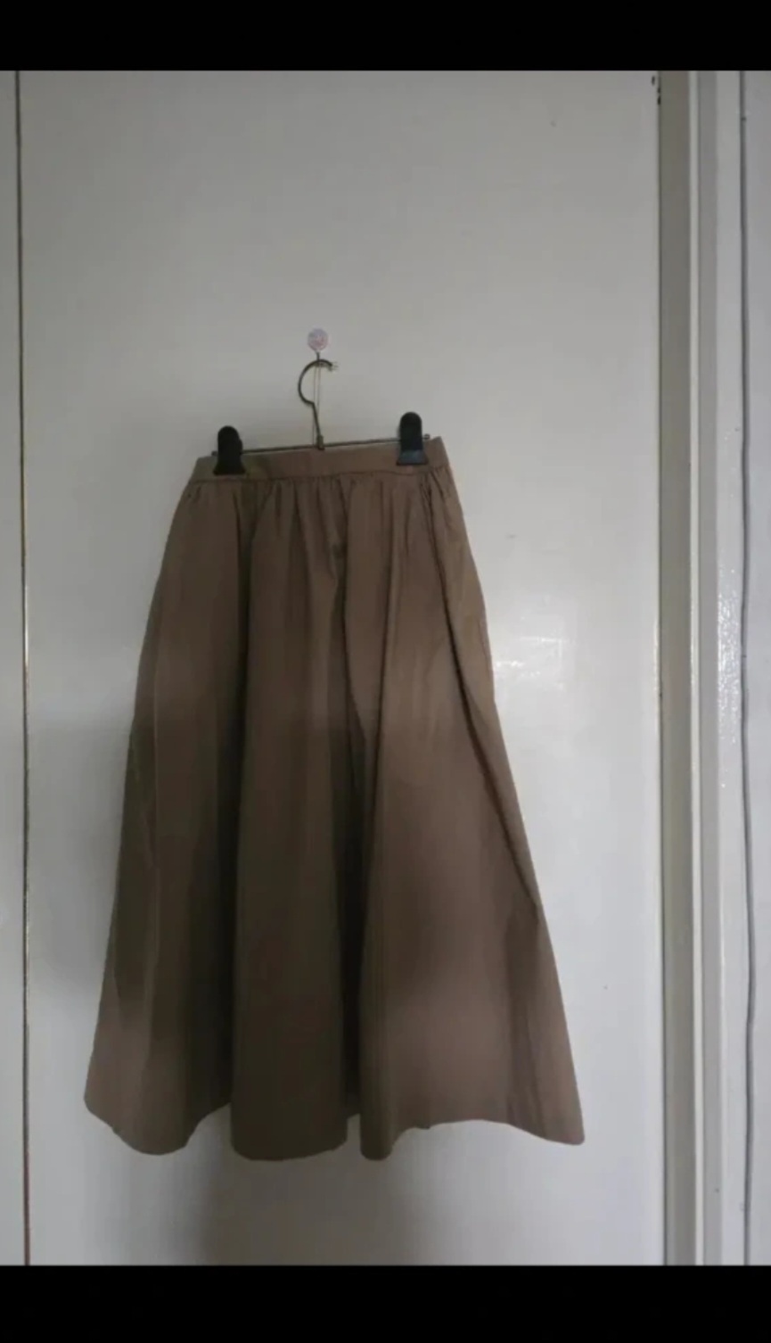 유니클로. 브라운 스커트ㅡ새거ㅡ S