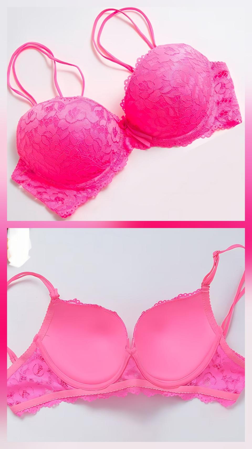 ♥핑크 레이스  언더와이어브라