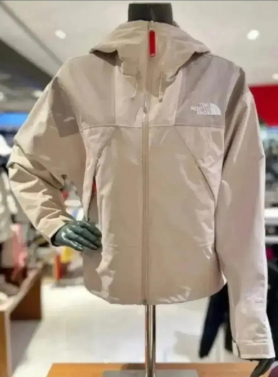 노스페이스 여성 마운틴피크 방수자켓 85S 새제품 오트밀베이지 투톤컬러