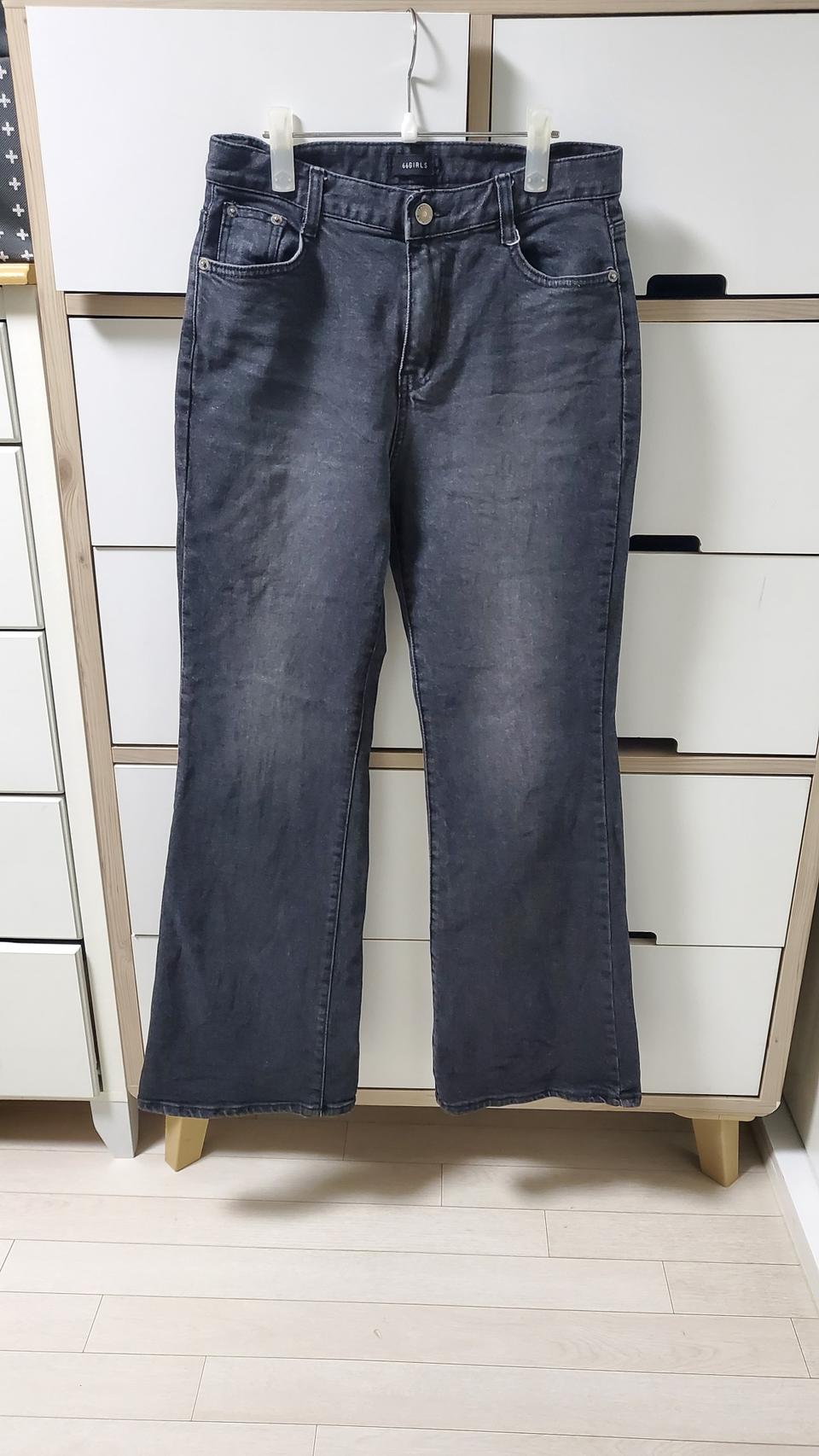 [M]육육걸즈-하이웨이스트 부츠컷 청바지 (진그레이)