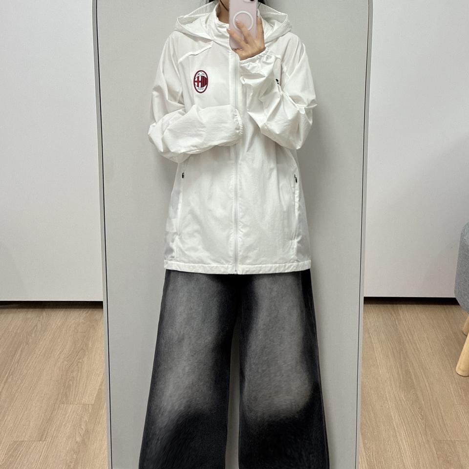 퓨마 AC밀란 화이트 레인 바람막이 자켓