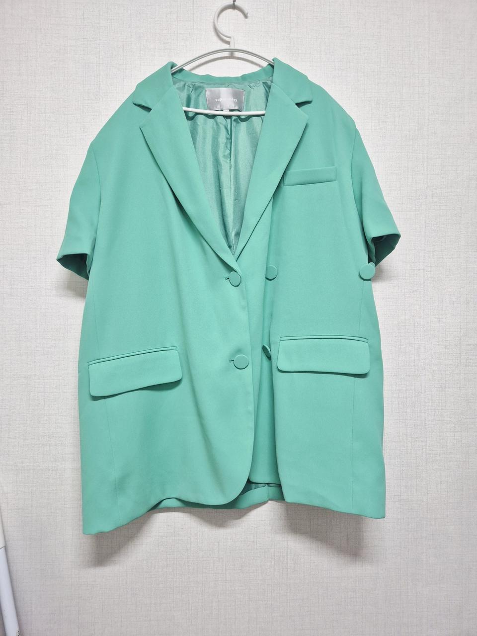 민트 반팔 자켓