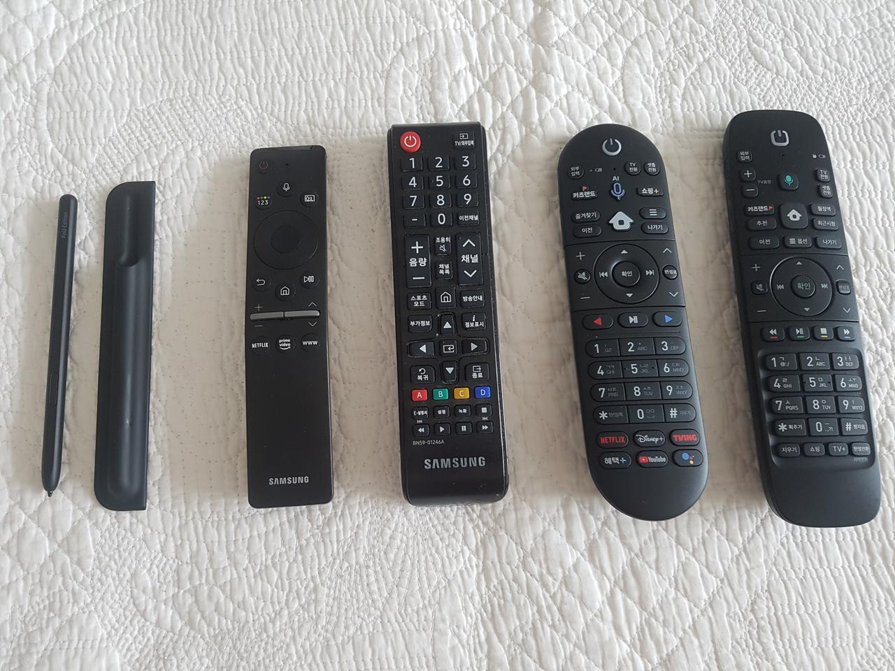 삼성 폴드 펜 에디션, 리모컨, kt 리모컨  팝니다