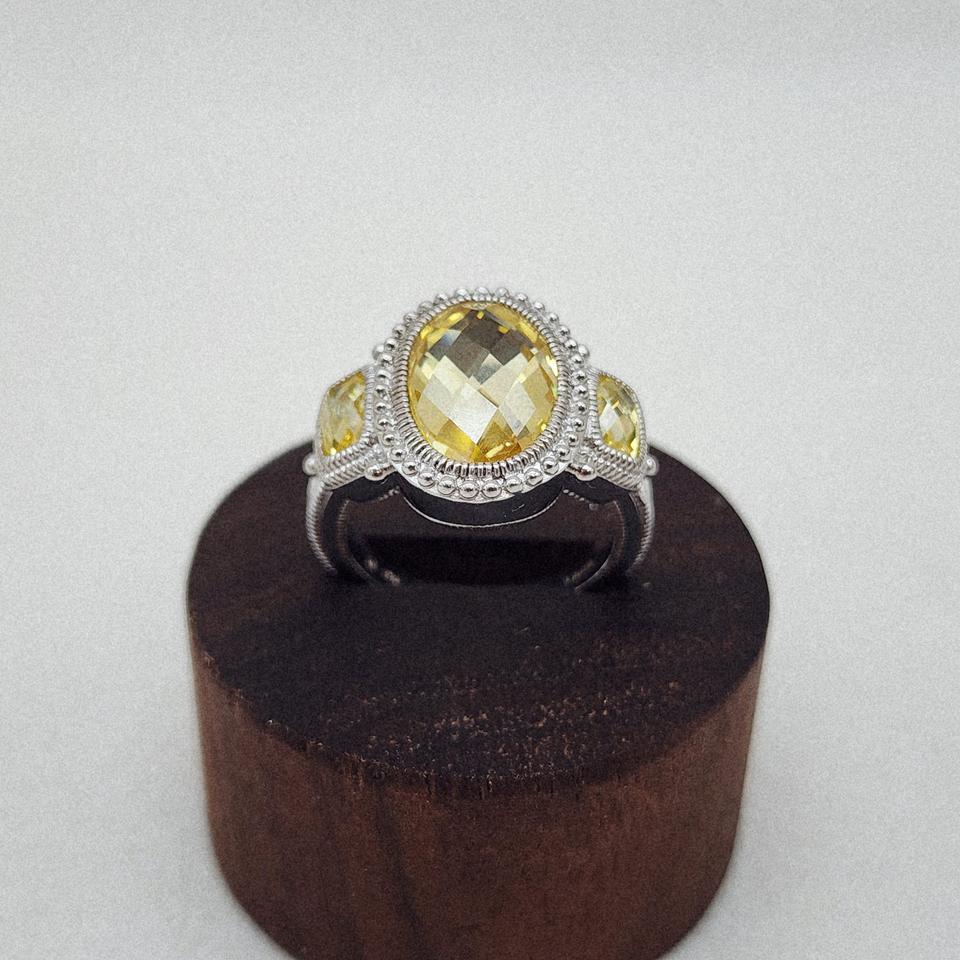 <Judith Ripka> 시트린 스톤 925 실버반지