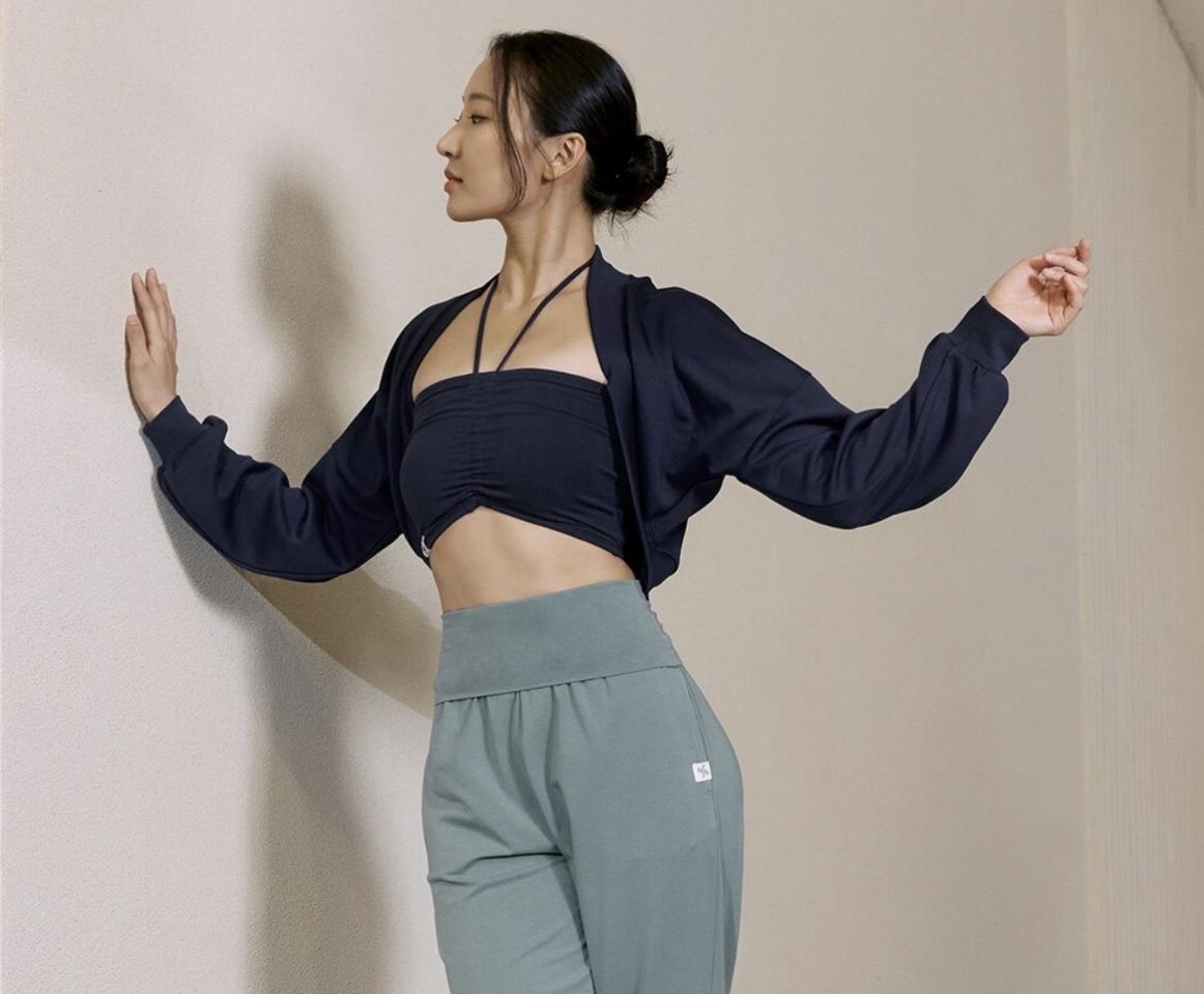 젝시믹스 멜팅 터치 스트링 볼레로 (Dress Blues Top)