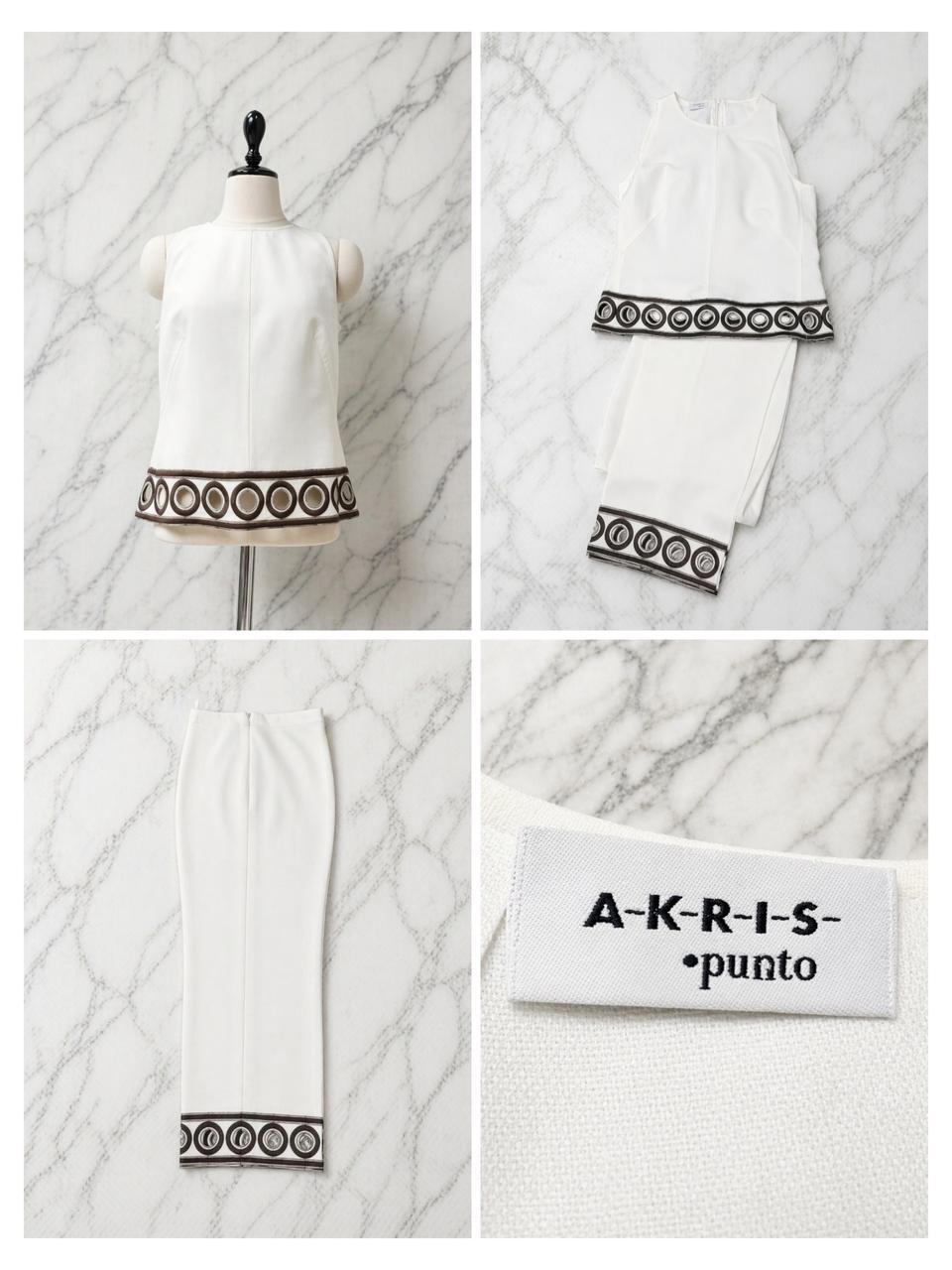 (정품) 아크리스 민소매 팬츠 린넨 셋업 세트/AKRIS /66