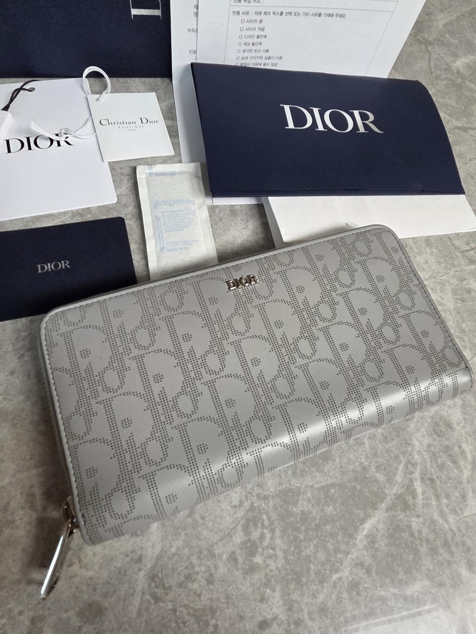 [정품/풀구성] 디올 갤럭시 오블리크 지퍼돌이 장지갑