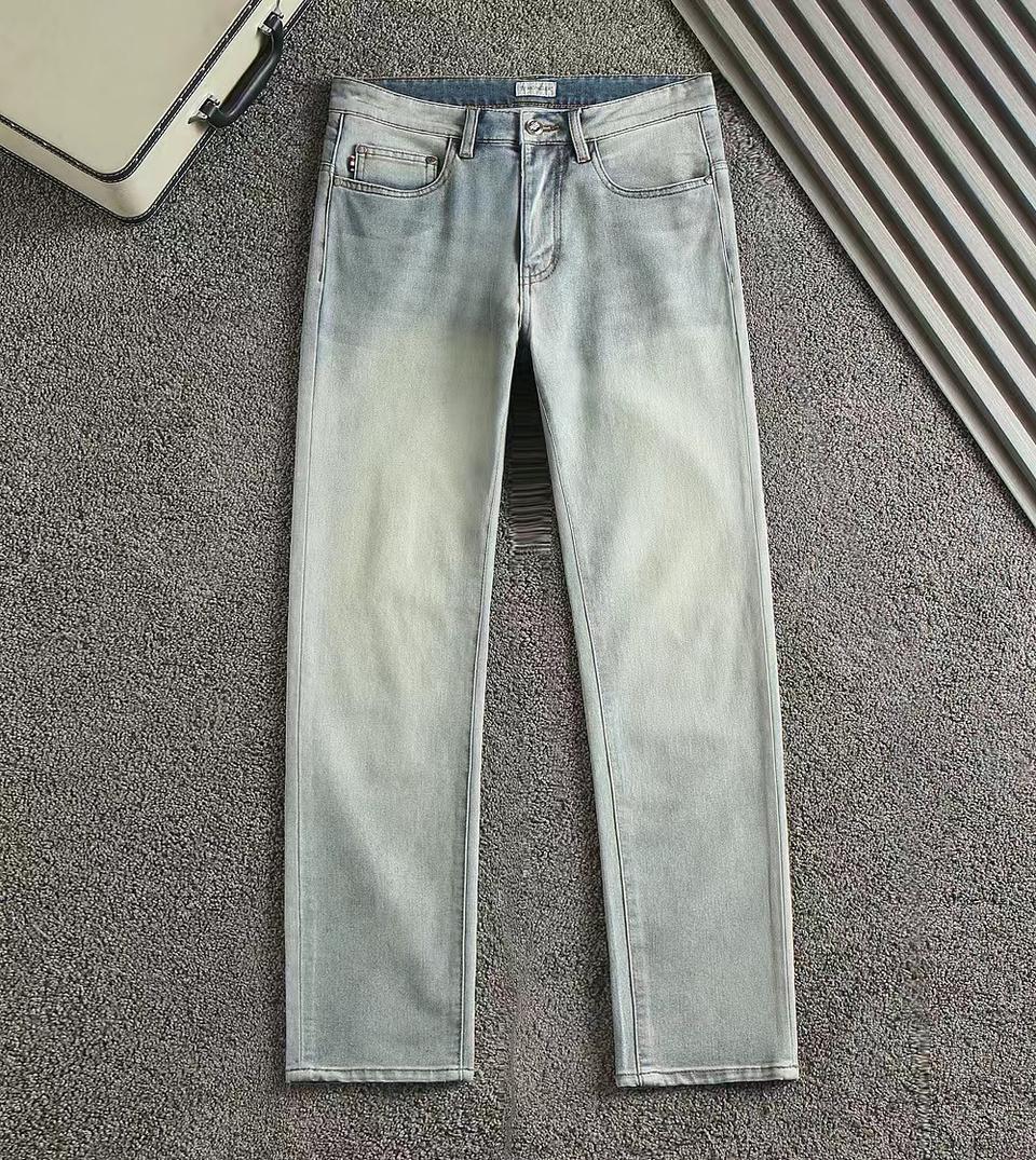 몽클레어 브라운 오뚜기패치로고 스판 데님진