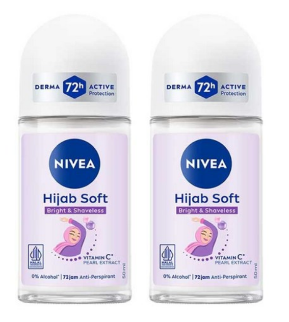 니베아 브라이트닝 히잡 소프트 롤온 데오드란트 2개 50ml