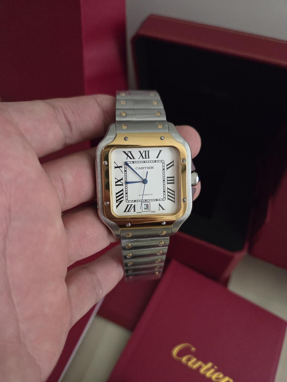까르띠에 산토스 라지 39mm 콤비