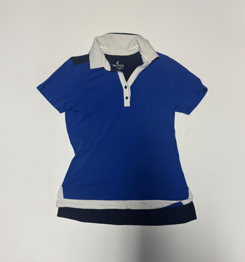 여성 노티카 Nautica 오픈넥 반팔 카라 티셔츠 Xs ~ S