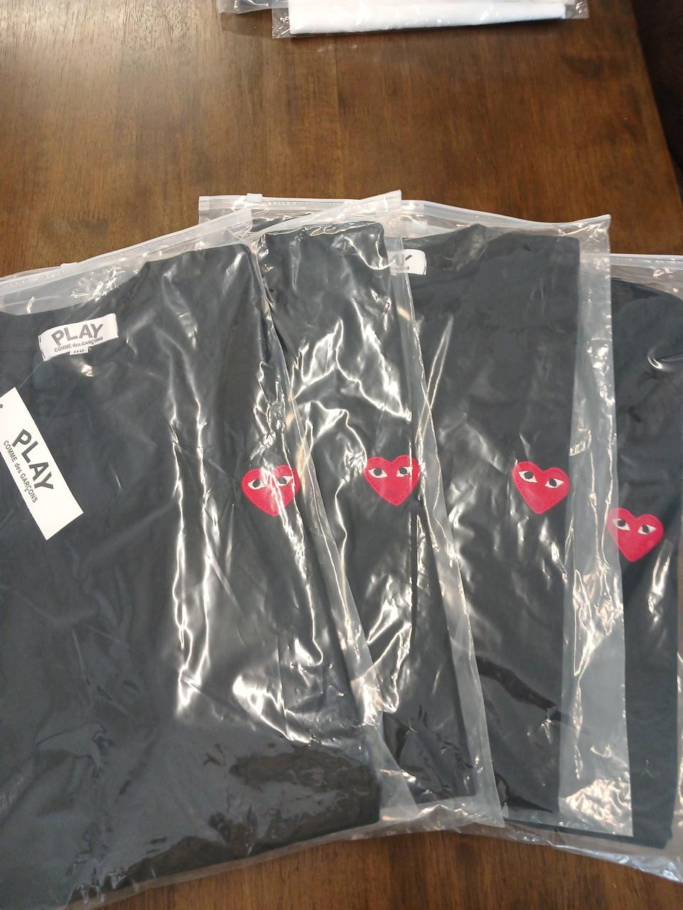 꼼데가르송 플레이 블랙반팔티 110