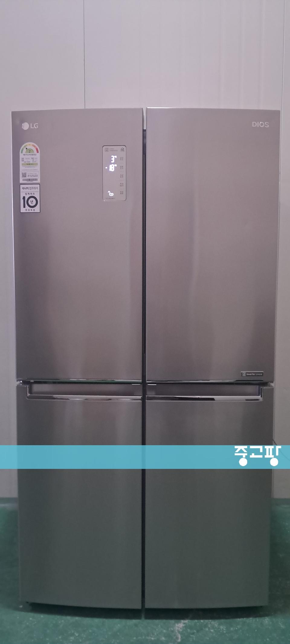 1630 엘지디오스 870L 4도어양문형냉장고(메탈)