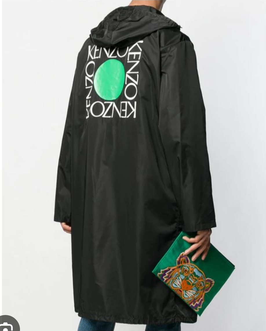 2019 SS시즌 KENZO 겐조 패커블 후드 레인코트 M 블랙