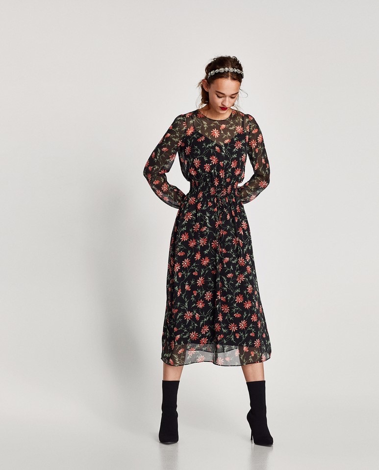 자라 쉬폰 롱원피스