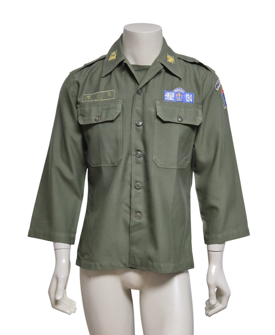 육군 구형 80s 육군보병학교 보병 준위 맞춤 민무늬 전투복 자켓 (S)