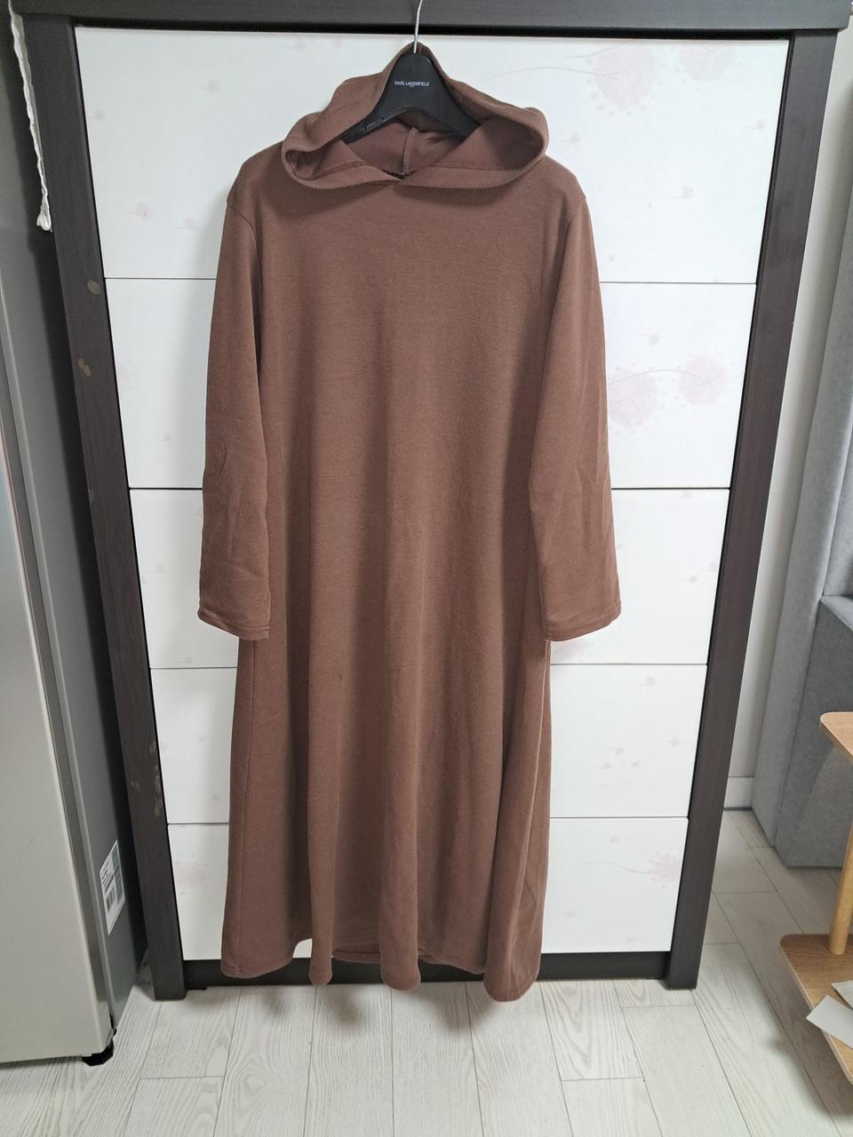 후드롱원피스 브라운 봄가을