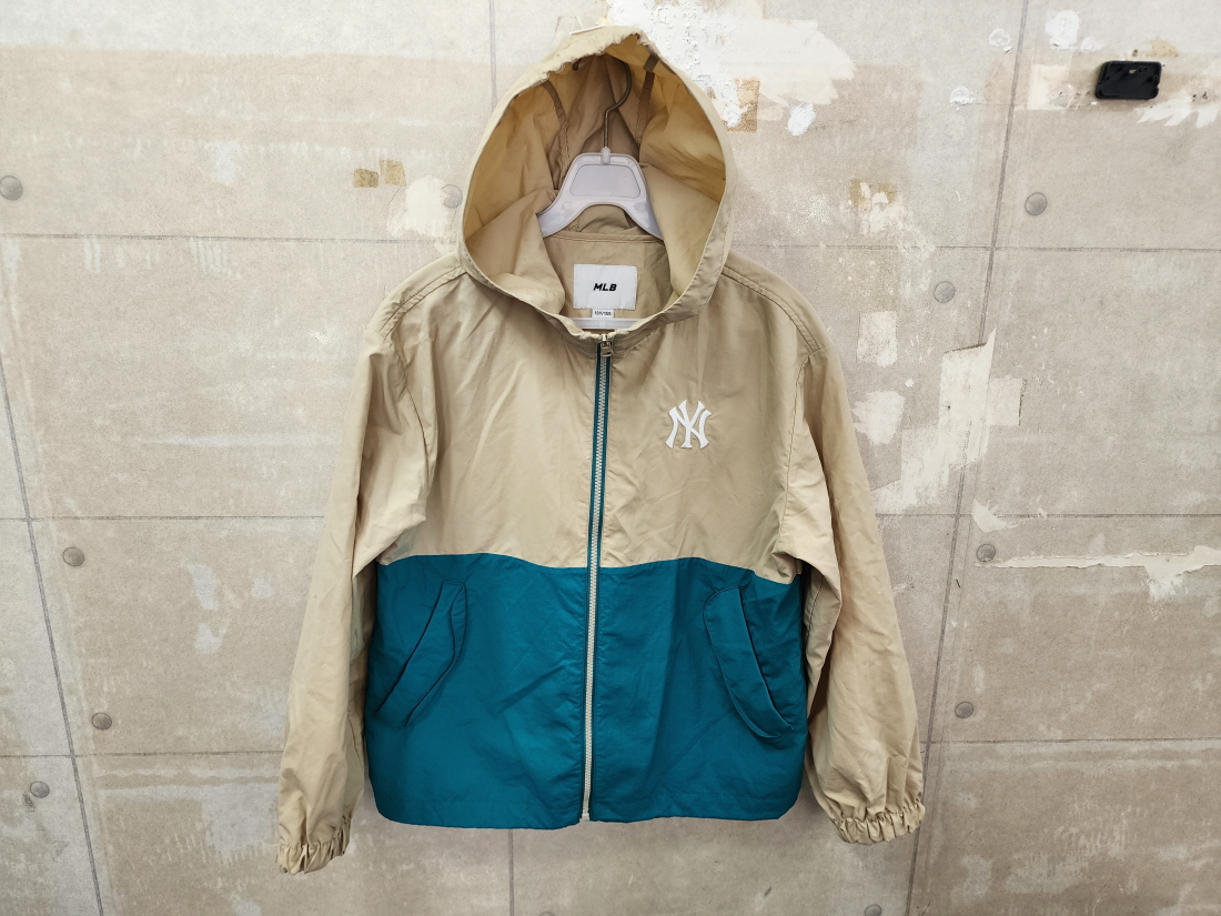 (155)MLB 정품 키즈 컬러 블록 바람막이/155size/상태우수