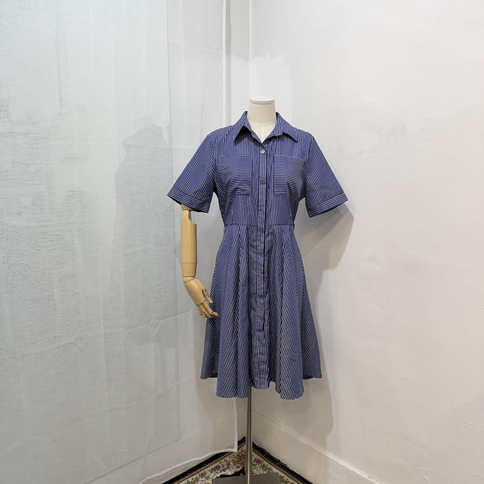 줄무늬 스트라이프 반팔셔츠원피스 롱원피스 4457