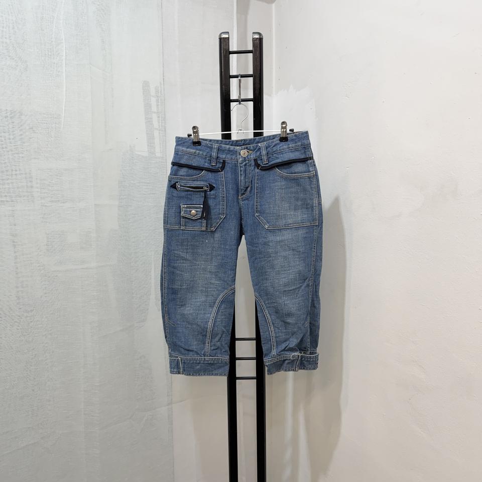 시슬리 빈티지 카프리팬츠 데님 5부청바지 4468