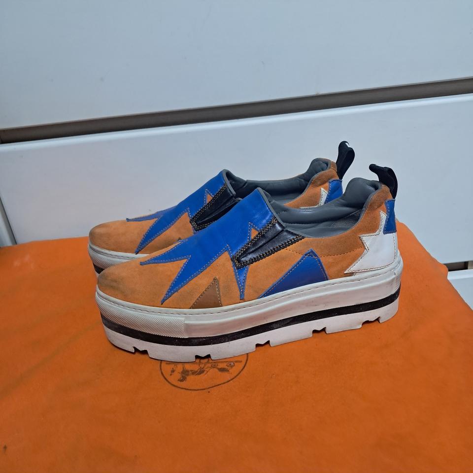 MSGM 오렌지 블루 스니커즈 35