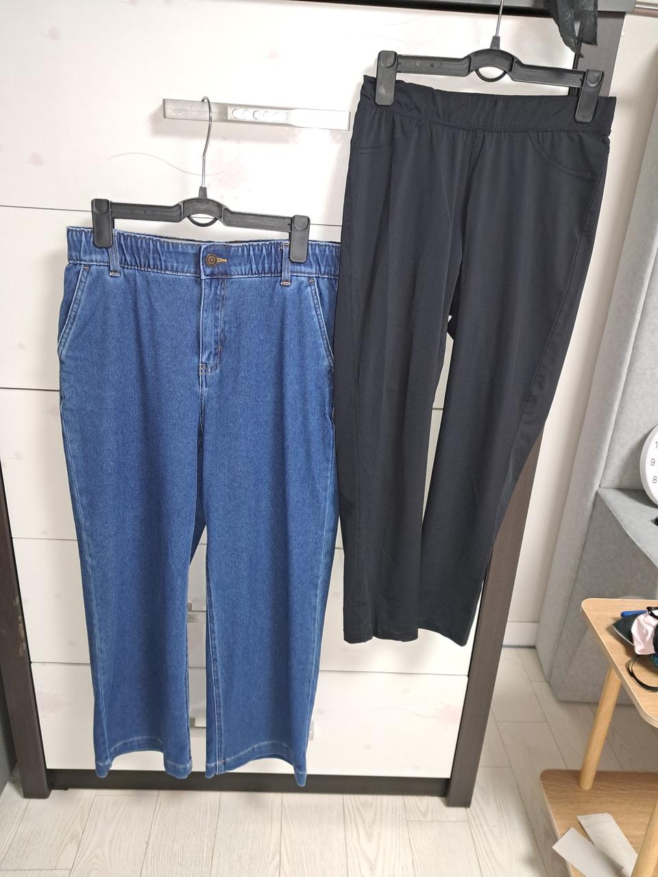 데님청바지. 블랙바지. 여름