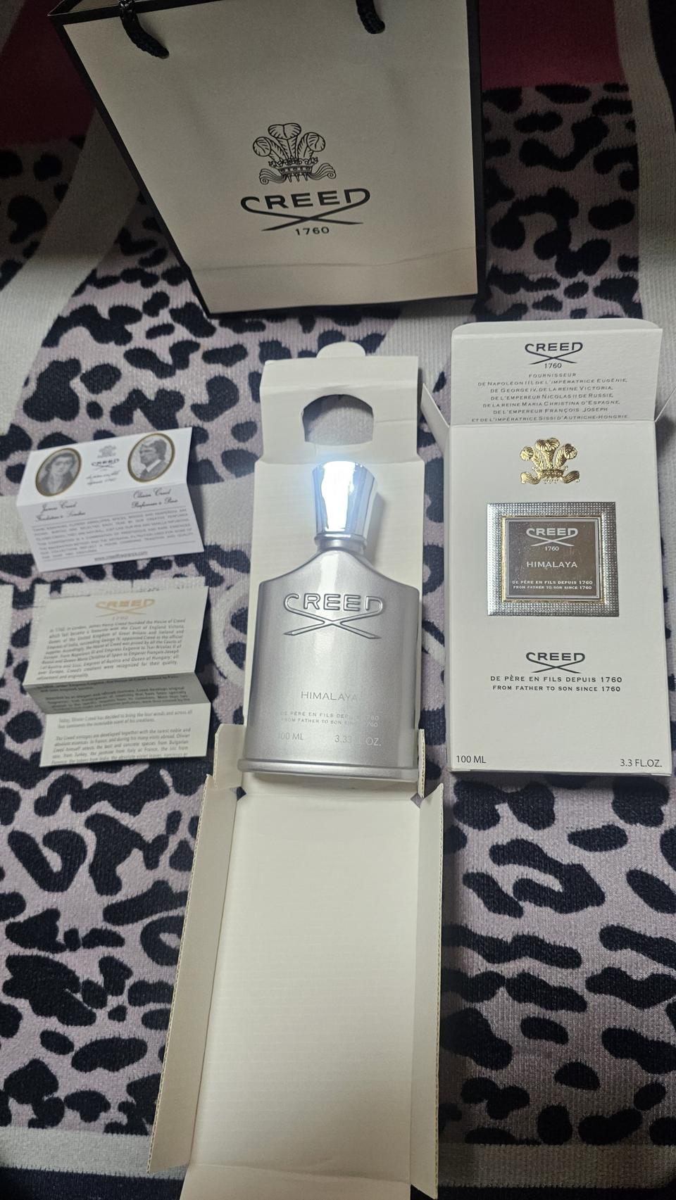 크리드 히말라야 오드퍼퓸 100ml 미개봉 새상품 쇼핑백