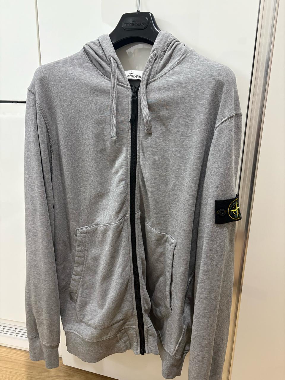 23ss 스톤아일랜드 그레이 후드집업 xl
