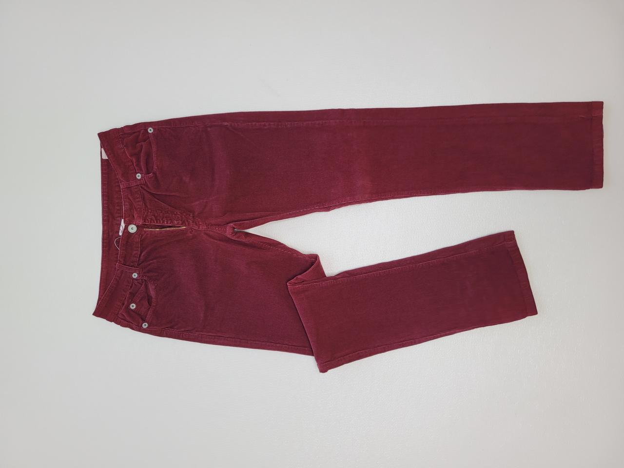 자라 ZARA 남자 코듀로이 바지 33 버건디