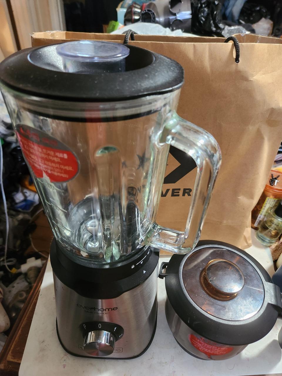 에버홈 글라스텐 1.5L 초강력 믹서기,분쇄기 EV-GB6000판매합니다