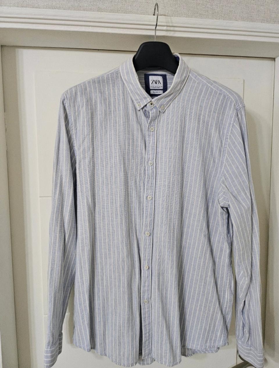 ZARA 스트라이프 셔츠 Relaxed Fit XL