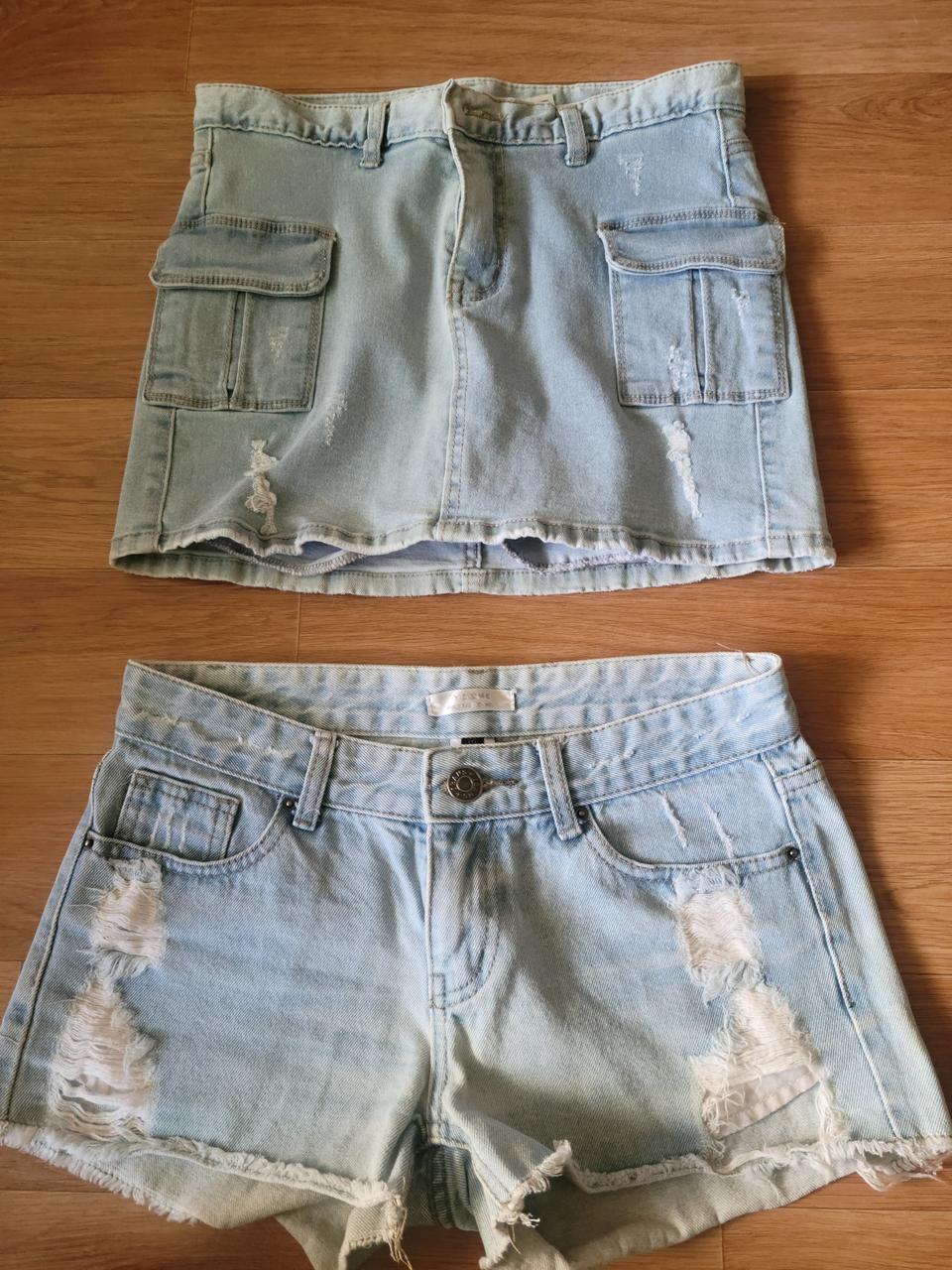 데미지워싱청치마.바지