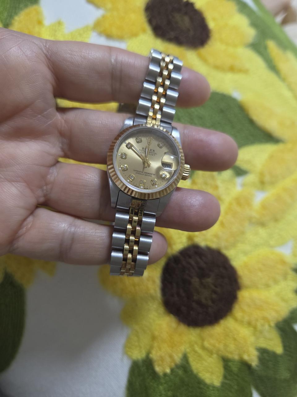 18k 콤비시계