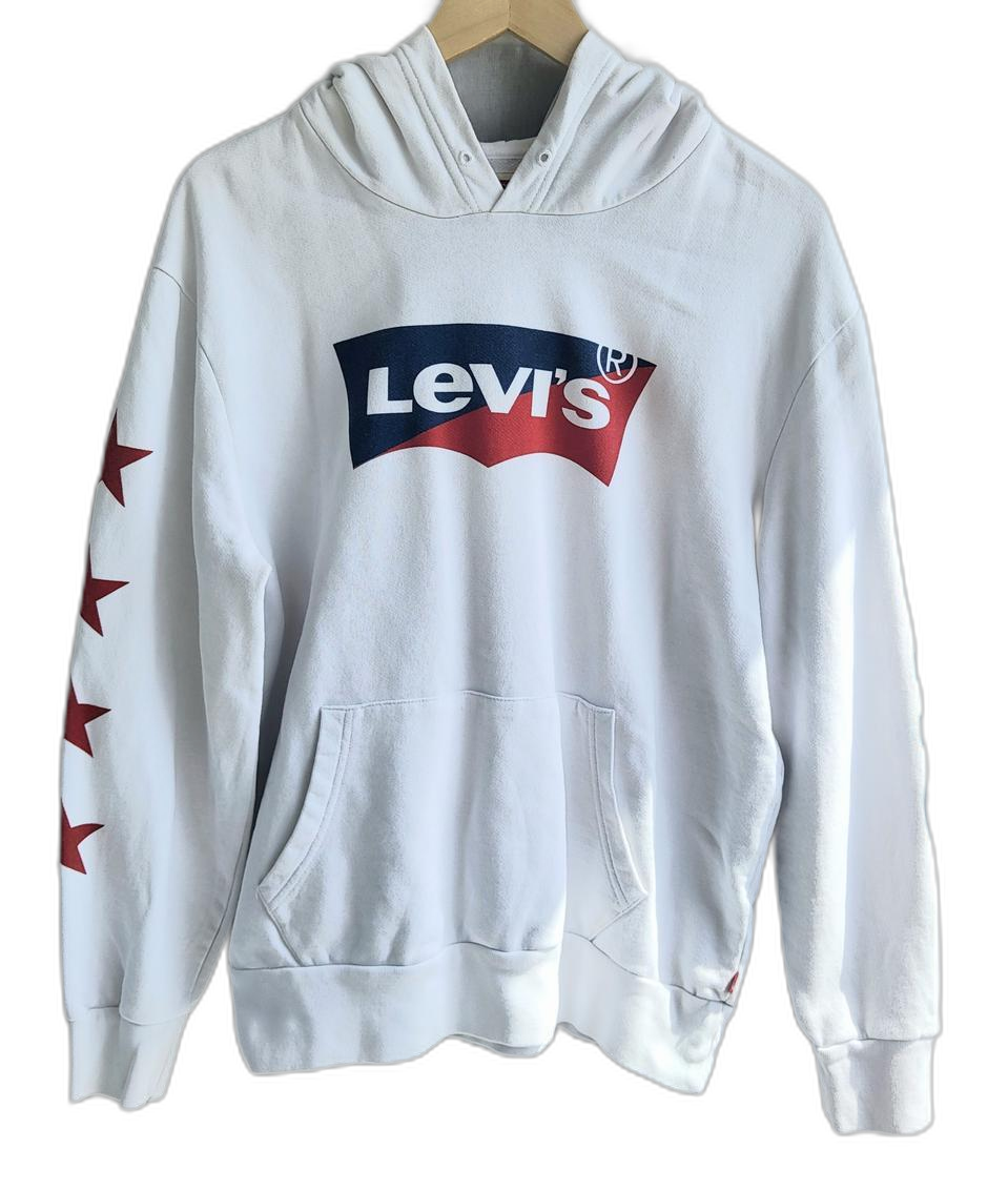 리바이스(LEVI'S) 남성용 시그니처 로고 코튼 후드 티셔츠