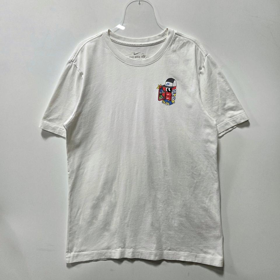 나이키 화이트 슈박스 카툰 반팔 티셔츠 M 26050416