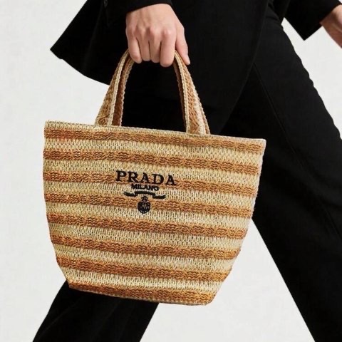프라다뷰티 르옴므 스트라이프 라피아백