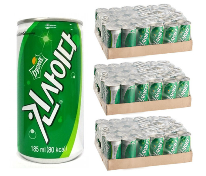 킨사이다 스프라이트 185ml 90캔 (30캔 3박스)
