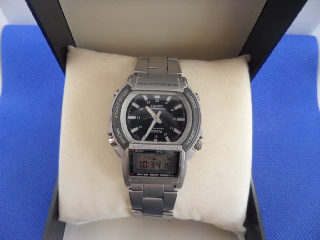 정품 casio aw-61 카시오 빈티지 듀얼타임 손목 시계