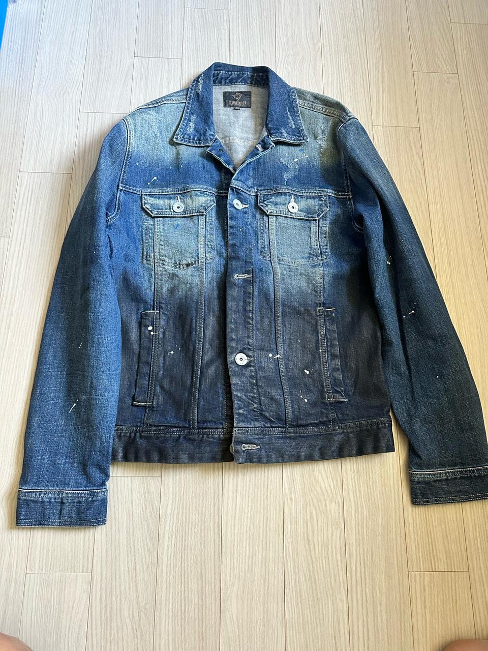 (XL) Stonefeather 페인티드 워싱 데님자켓