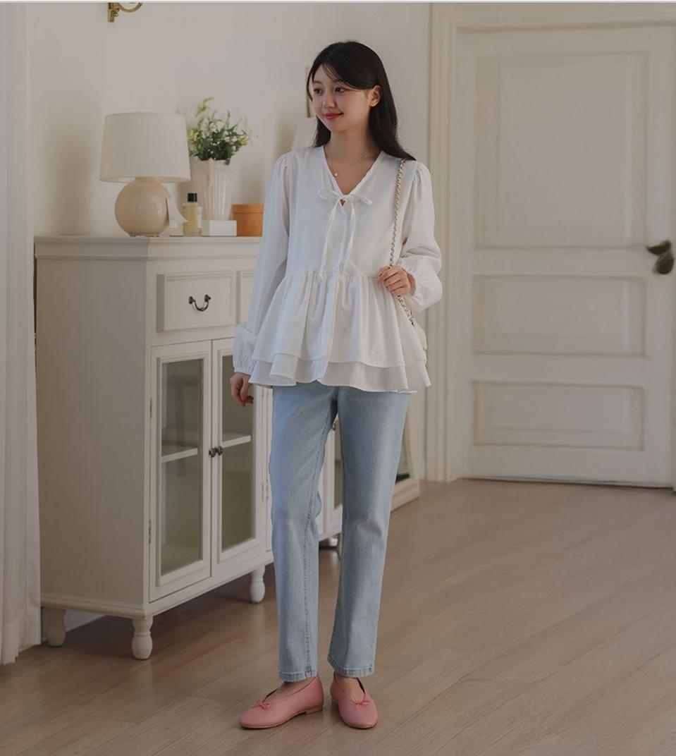 임산부 예쁜 임부복 연청바지 빅사이즈
