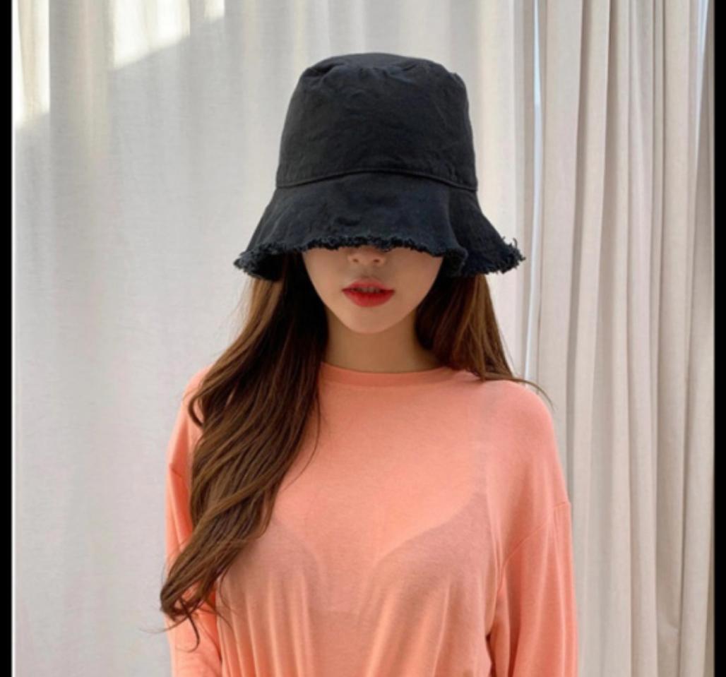 (새상품)(남녀공용)블랙 벙거지 버킷햇