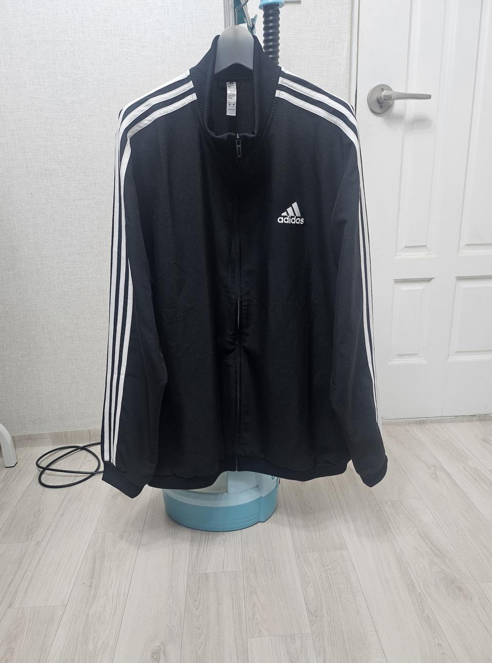 (115)3XL☆초대장급☆ 아디다스 에센셜 3st 우븐[검흰]트랙탑져지