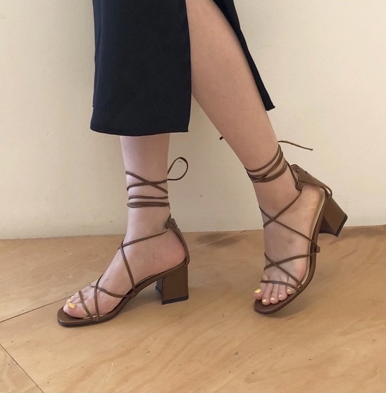 글래디에이터 여선 샌들 힐 6cm