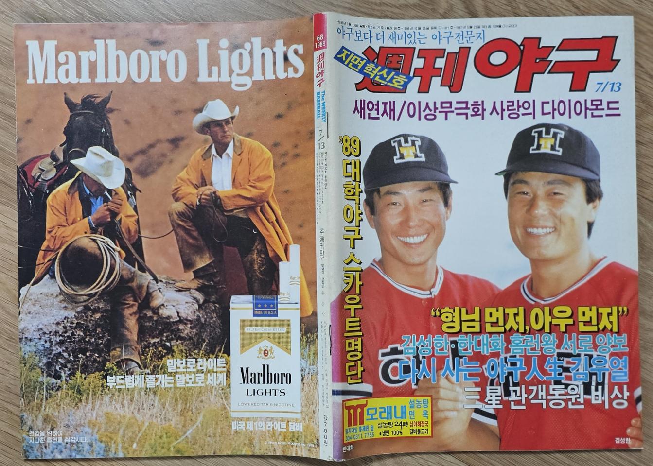 1988년 통권 68호 주간야구 잡지