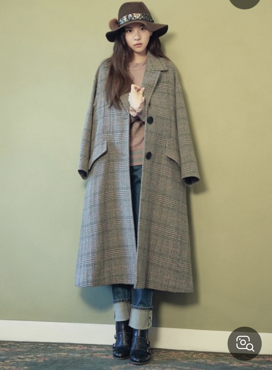 새옷 M 빅카라 A라인 롱코트 써스데이아일랜드
