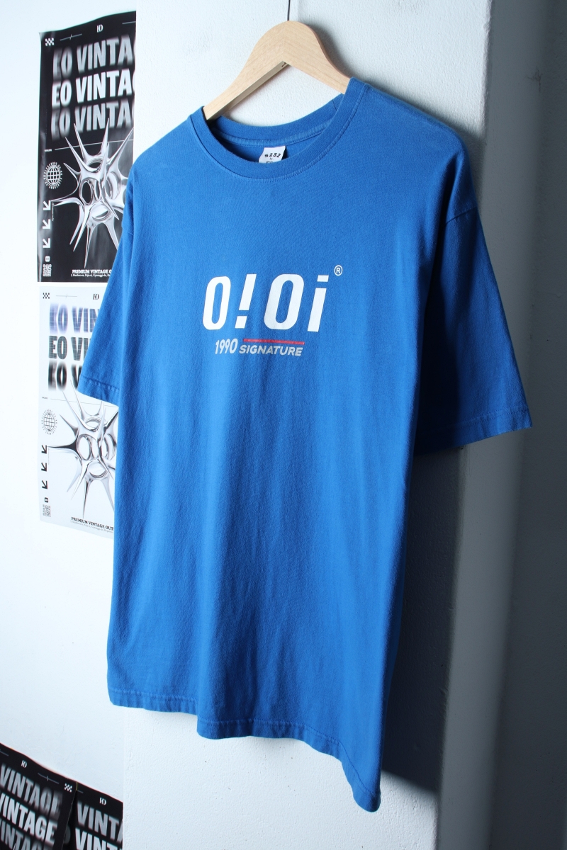 (L-XL) 오아이오아이 반팔 티셔츠 빅로고 연블루 올드스쿨-772E